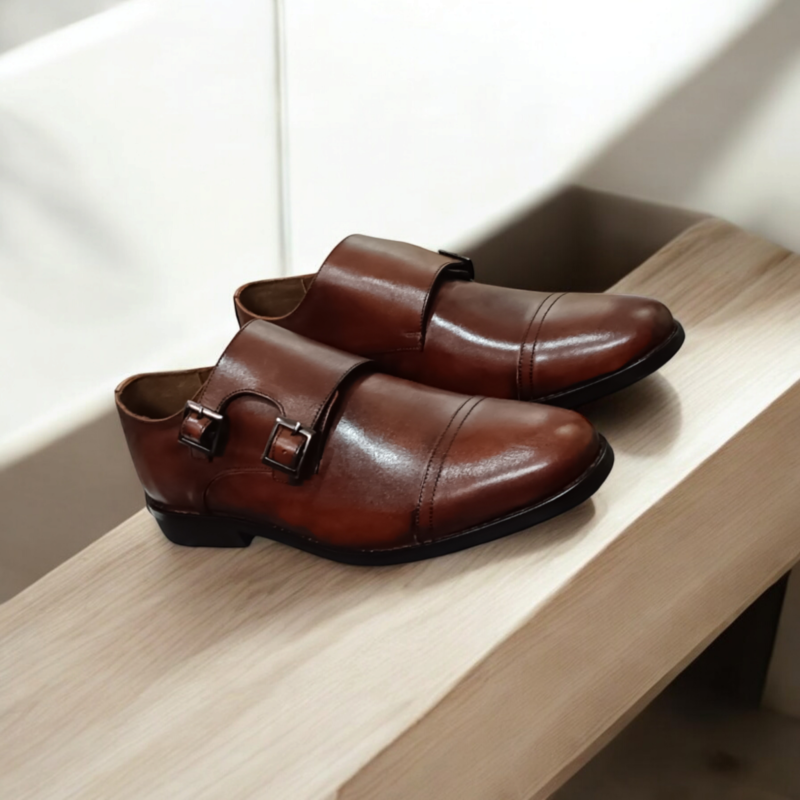 Double monk captoe shoes