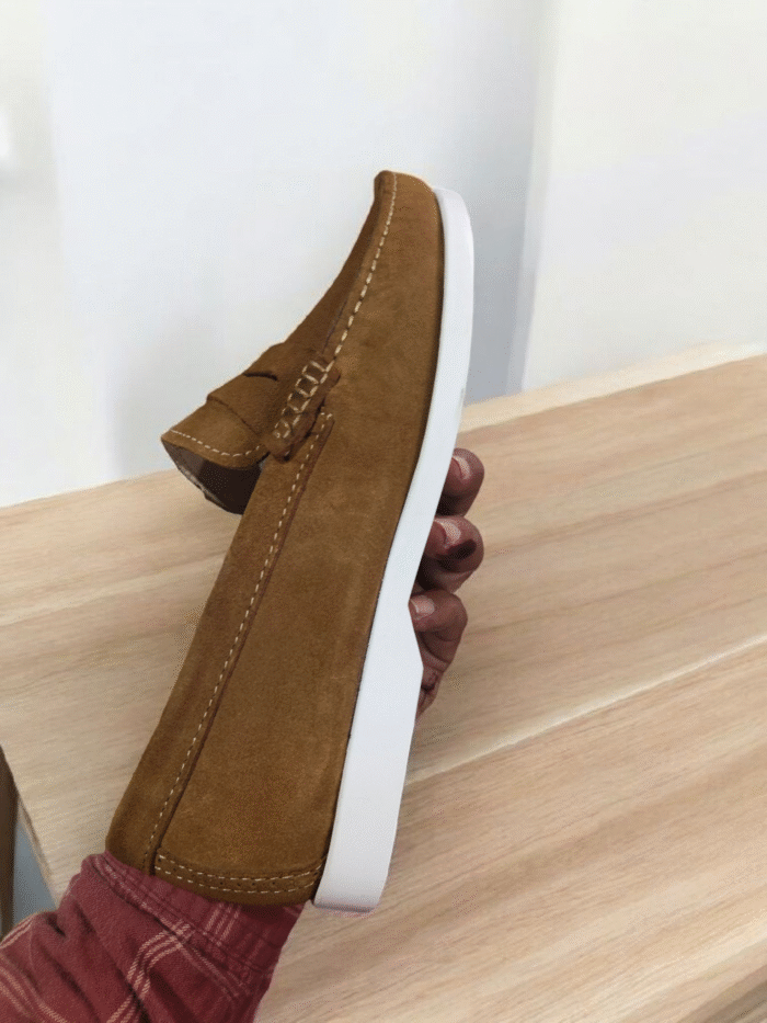 Tan suede shoes